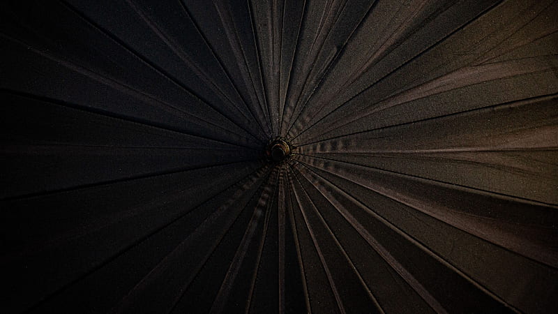 Aerial View Of Black Umbrella Black, HD wallpaper