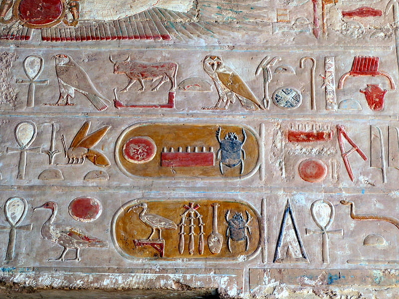 Egyptian Hieroglyphics, Egyptian, Ancient, Hieroglyphics, Symbols, HD wallpaper