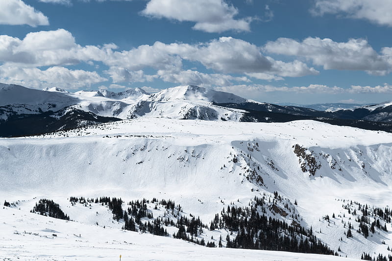 Snow-covered mountain under blue sky, HD wallpaper | Peakpx