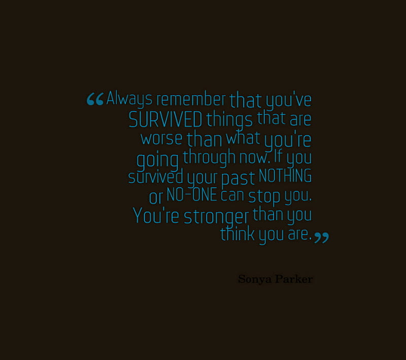 Remember, always, nothing, past, stop, strong, survive, think, worse, HD wallpaper