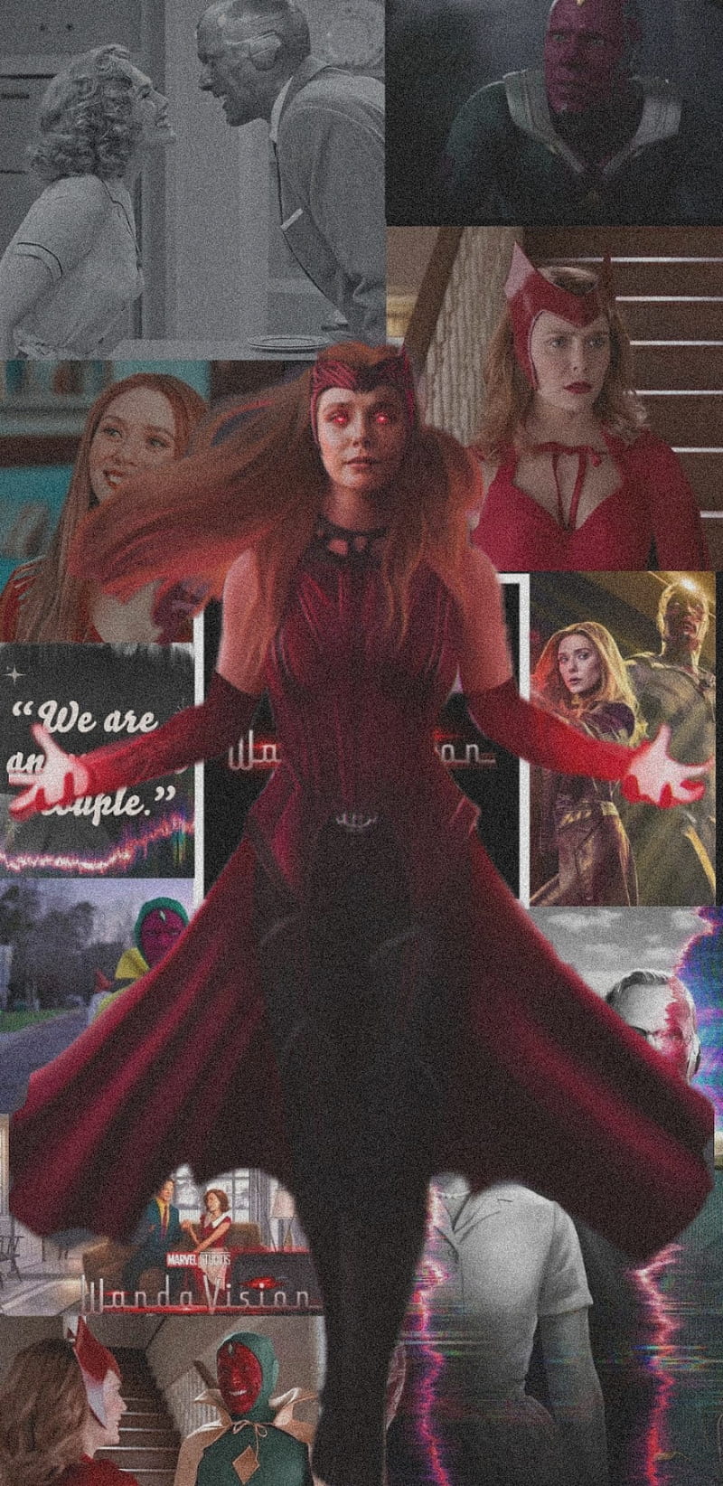 The Scarlet Witch, scarletwitch, wanda, wandavision, HD phone wallpaper
