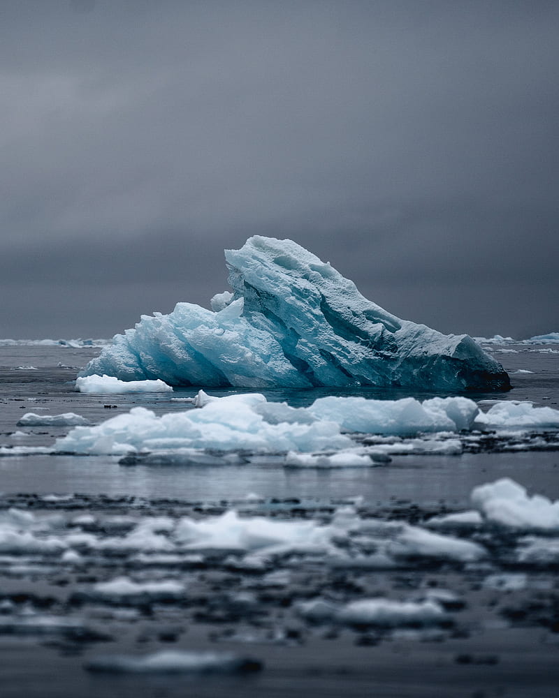 iceberg, ice, water, frozen, HD phone wallpaper
