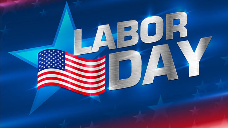 Labor Day US Flag Star Blue Background Labor Day, HD wallpaper