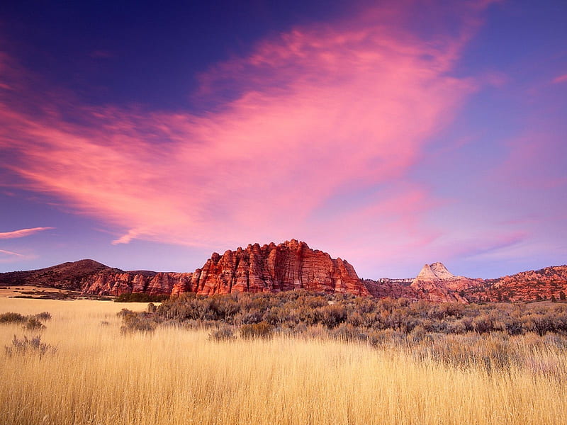 Sandstone Formations at Sunset-Beautiful natural scenery, HD wallpaper
