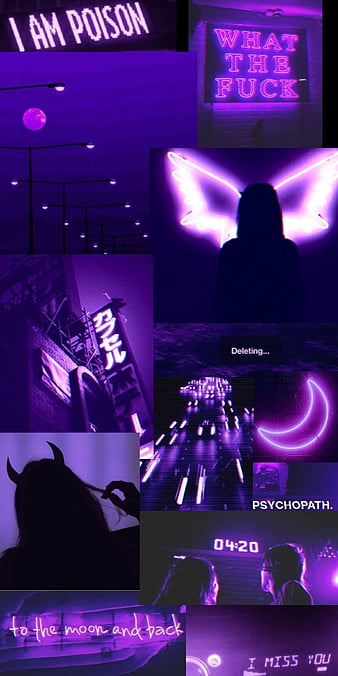 Dark Purple, aesthetic, black, HD phone wallpaper