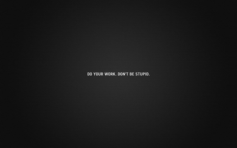 Do your Work, words, black, lol, cat, random, gris, funny, motivational,  dog, HD wallpaper | Peakpx