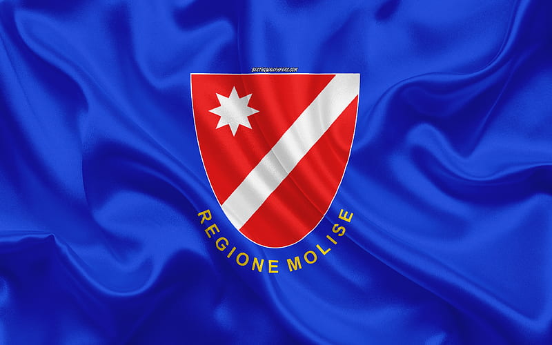 Flag of Molise silk texture, Molise, silk flag, Regions of Italy, Italian area flag, Molise flag, Italy, administrative area, HD wallpaper
