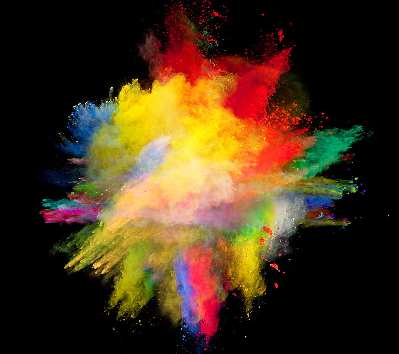 ColorBomb, bomb, colors, explosion, HD wallpaper