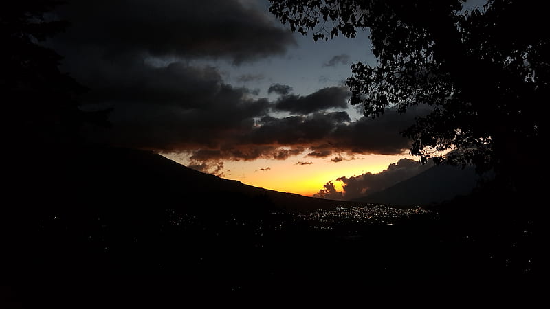 Antigua Sunset 2, antigua, guatemala, sunset, HD wallpaper