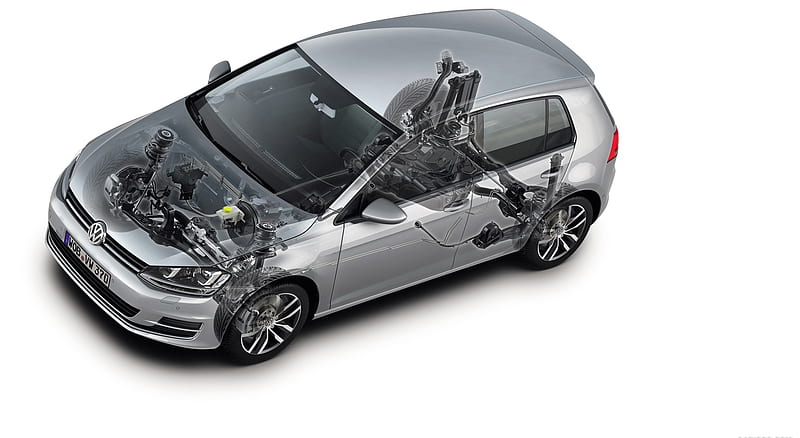 2013 Volkswagen Golf 7 (vii) Chassis, running gear , car, HD wallpaper