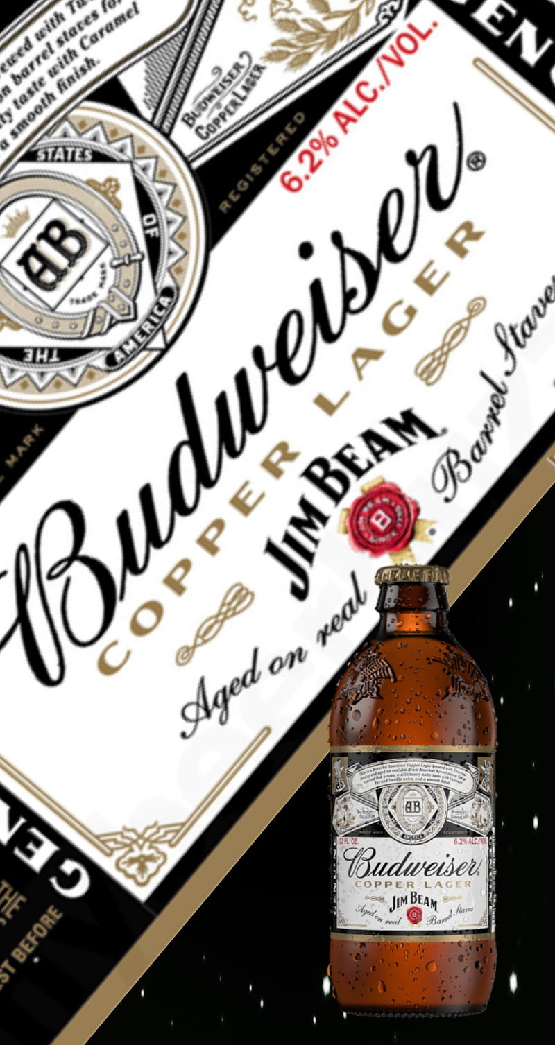 BudweiserCooper, budweiser, cooper lager, logo, label, design, HD phone wallpaper