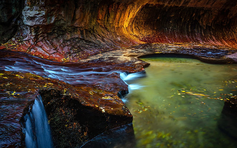Cave Canyon Zion National Park 2021 Bing, HD wallpaper