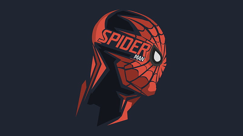 spider-man, profile view, minimal, Movies, HD wallpaper