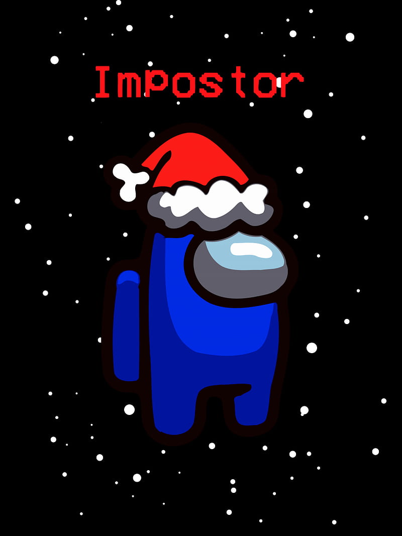 Impostor , among us, blue, impostor, juegos, Christmas, HD mobile wallpaper