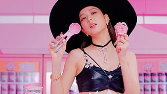 Jisoo BLACKPINK Ice Cream, HD wallpaper