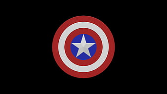Captain America Shield Dark, captain-america, superheroes, HD wallpaper