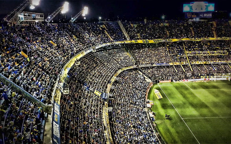 Bombonera, Boca Juniors Stadium, match, soccer, Esporte Bombonera, football stadium, Argentine stadiums, Boca Juniors arena, Argentina, HD wallpaper