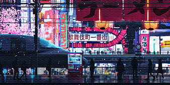 Anime city, street, vendor, shops, Anime, HD wallpaper | Peakpx