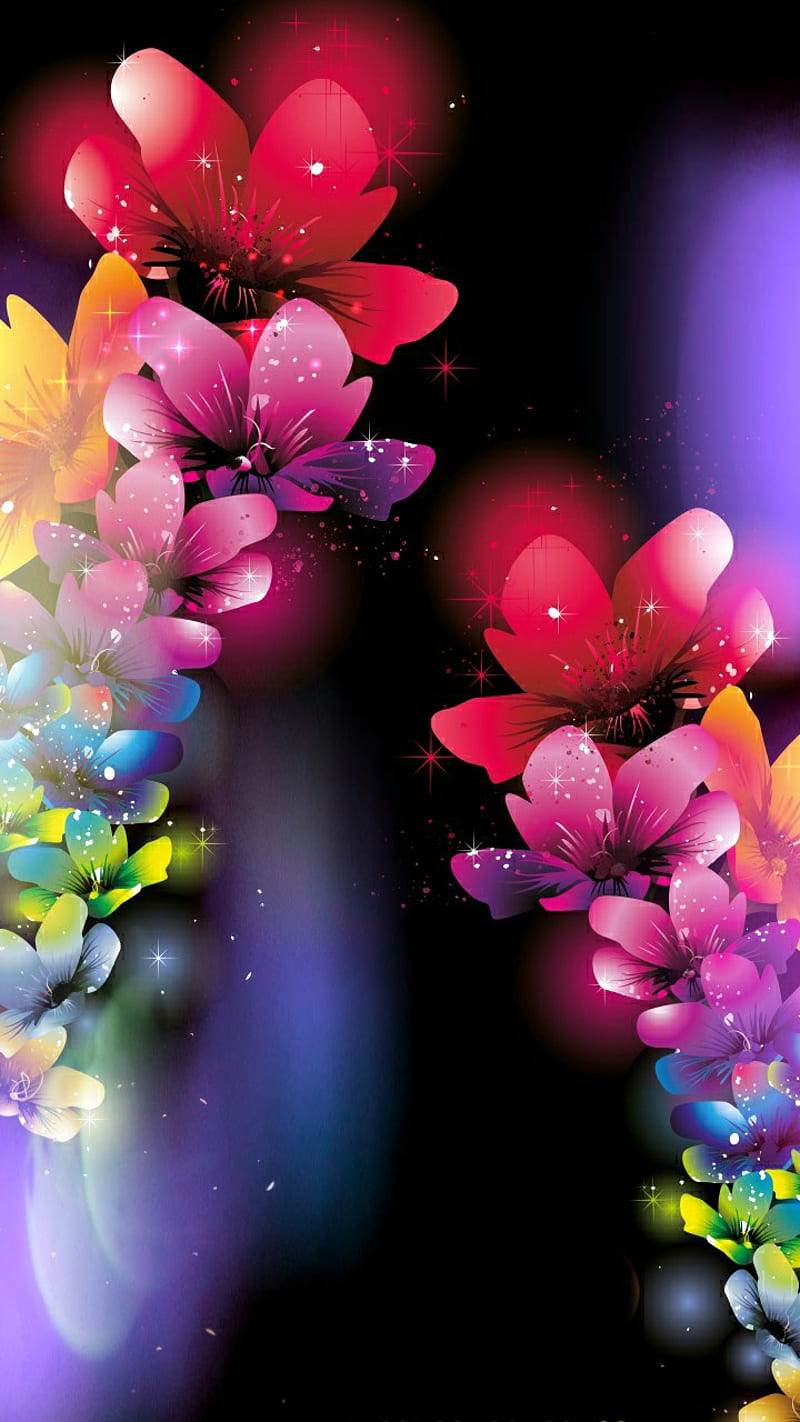 Flower Power, butterfly, flowers, purple, HD phone wallpaper
