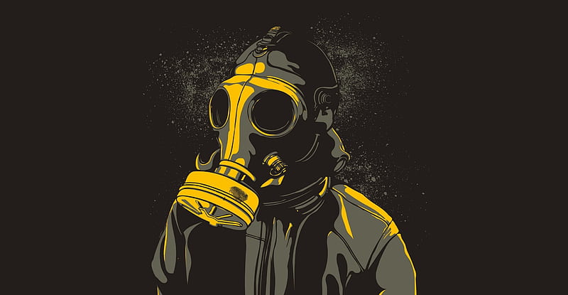 gas mask, suit, post-apocalyptic, HD wallpaper