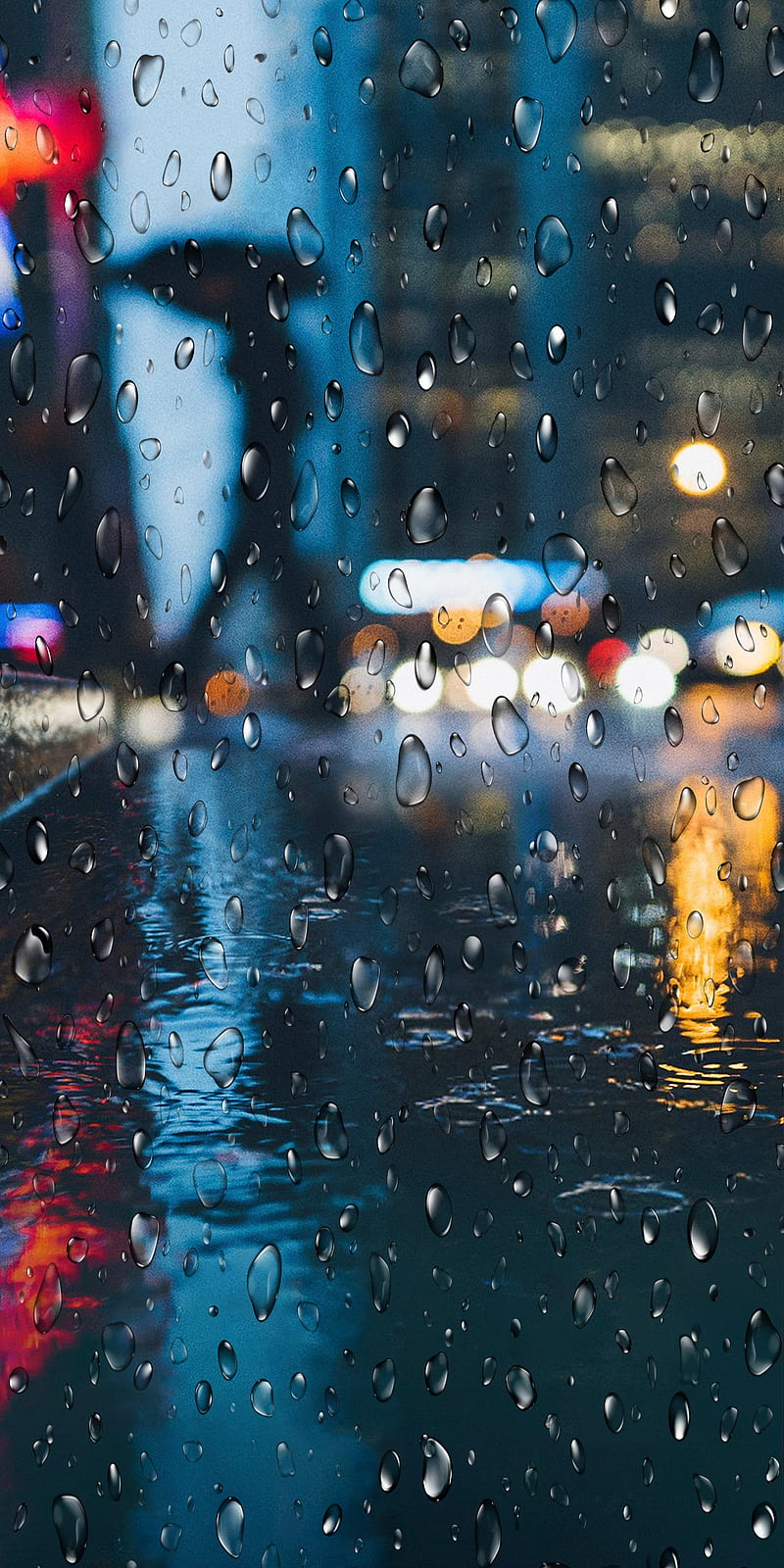 PIXEL , city, rainy, rain, lights, cover, one, HD phone wallpaper