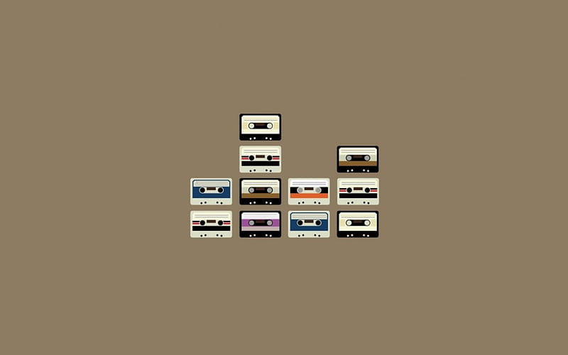 Cassette Tapes, cassette, tapes, abstract, cg, HD wallpaper