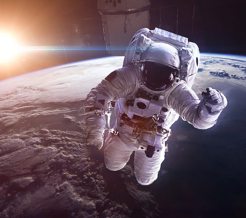 Space Suit, astronaut, cosmonaut, cosmos, planet, HD wallpaper