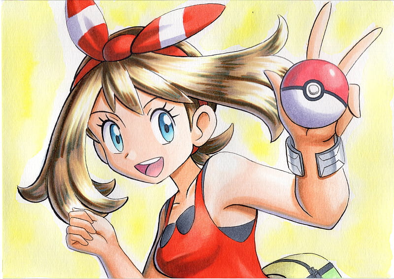 Pokémon, Pokémon: Omega Ruby and Alpha Sapphire, May (Pokémon) , Pokeball, HD wallpaper