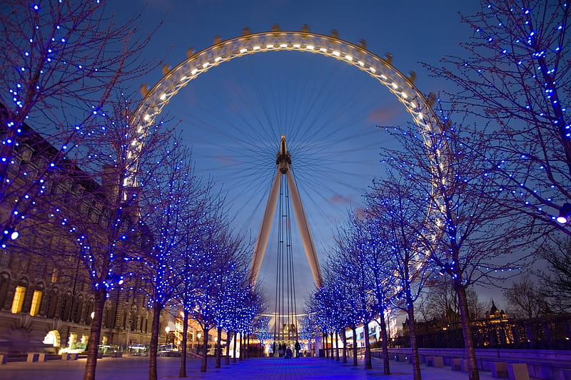 London Eye, London, Architecture, UK, England, HD wallpaper