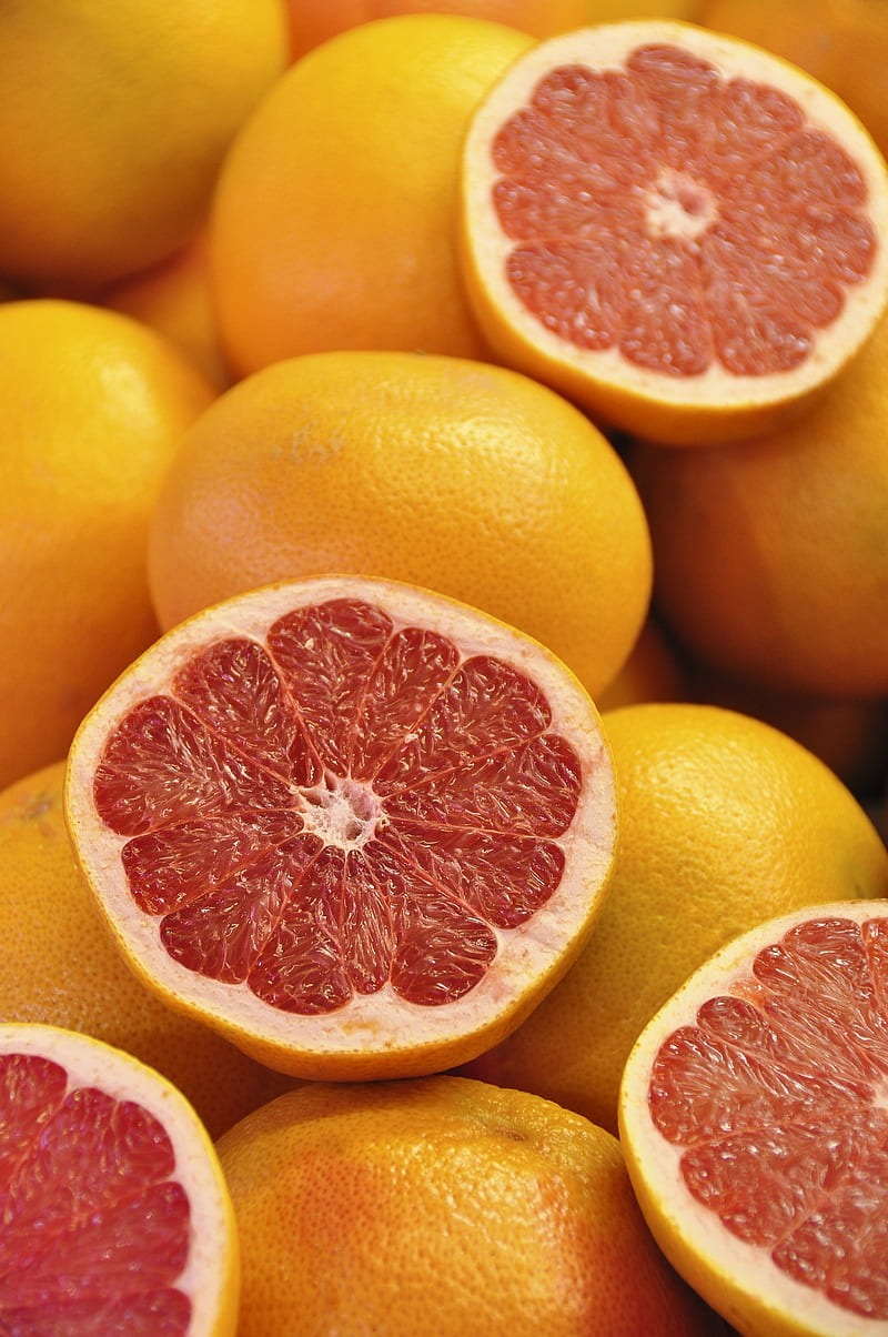 grapefruit, citrus, fruit, yellow, HD phone wallpaper