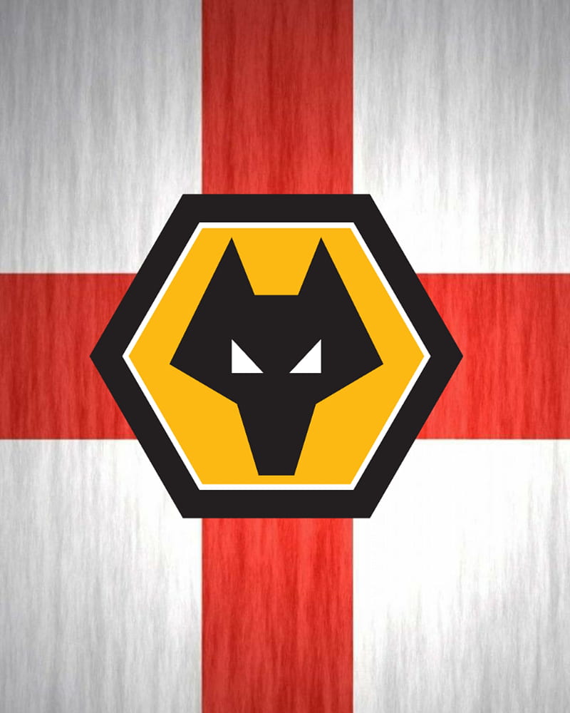 Wolves Fc, badge, england, football club, logo, premier league, st george flag, wanderers, wolverhampton, HD phone wallpaper