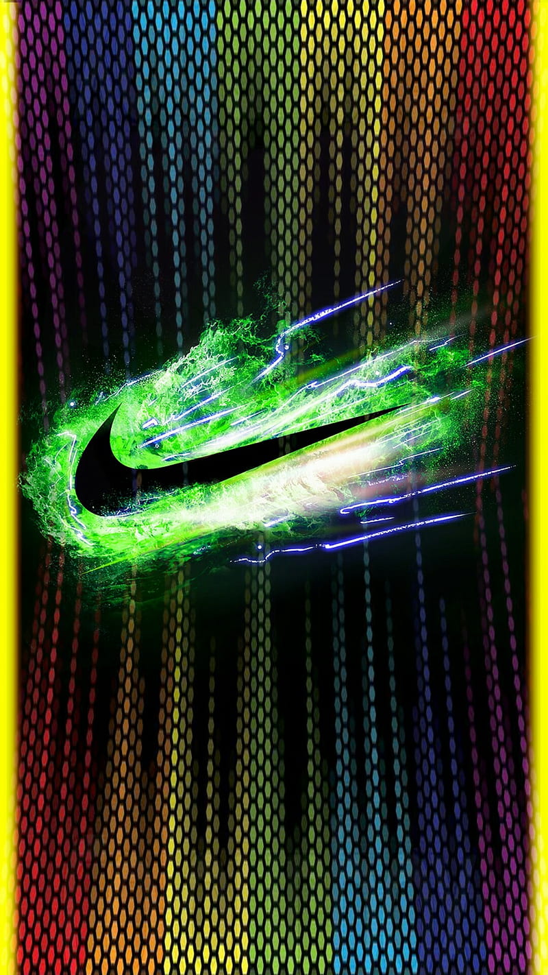 Nike, color, neon, HD phone wallpaper
