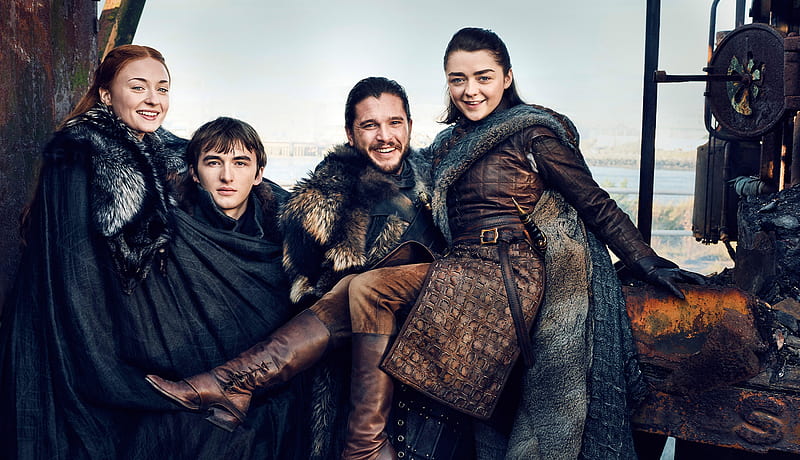 Starks Reunite Game Of Thrones Season 7, game-of-thrones-season-7, game-of-thrones, tv-shows, jon-snow, arya-stark, sansa-stark, bran-stark, HD wallpaper