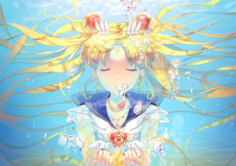 In The Sea, Pretty, Blond Cg, Bonito, Sweet, Magical Girl, Nice, Twin