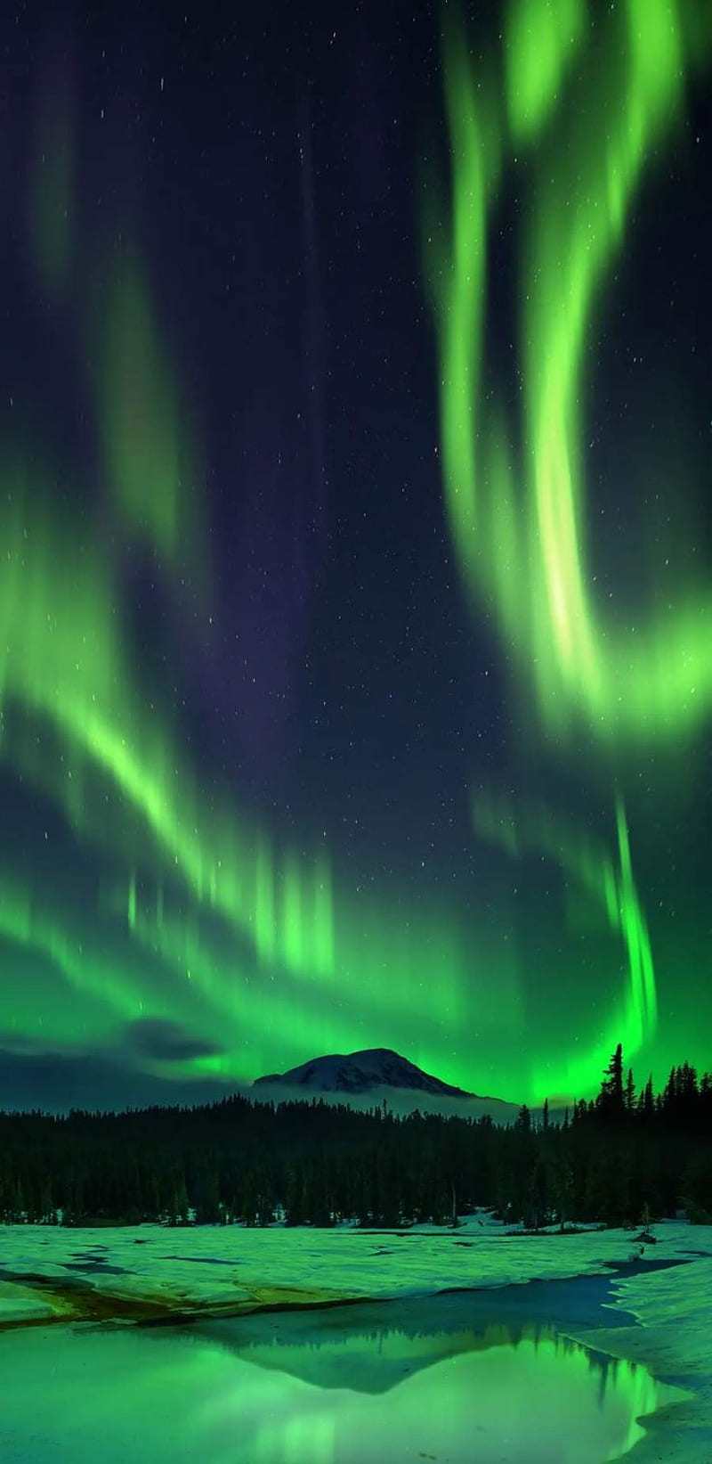 Aurora Borealis aurora footsteps galaxy snowy HD phone wallpaper   Peakpx