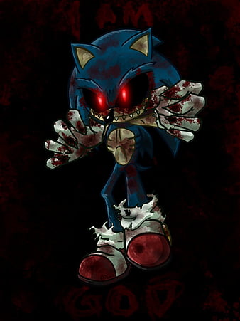 Download Bloody Dark Sonic Art Wallpaper