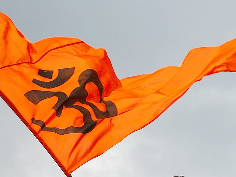 RSS Flag, Saffron Flag, HD wallpaper