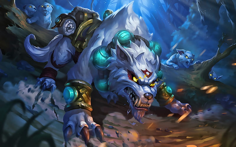 Sacred Wolf, battle, 2019 games, Paladins characters, monstr, shooter, Paladins, Sacred Wolf Paladins, HD wallpaper