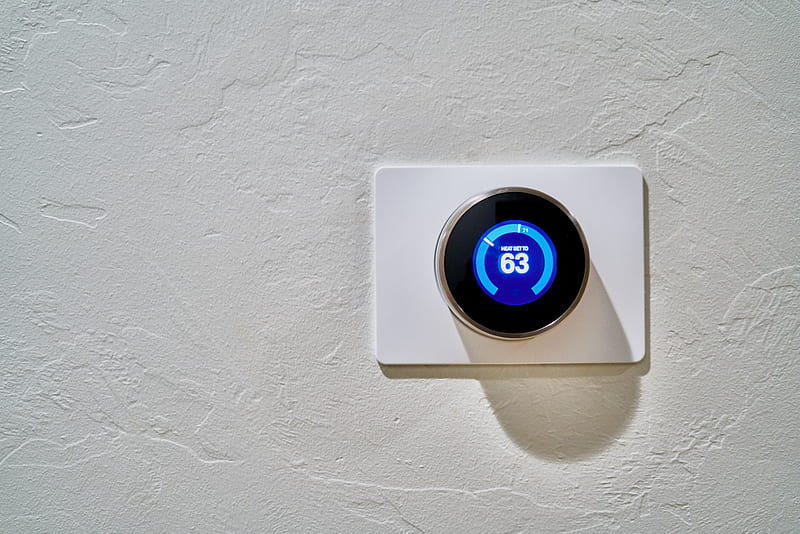 white thermostat at 62, HD wallpaper