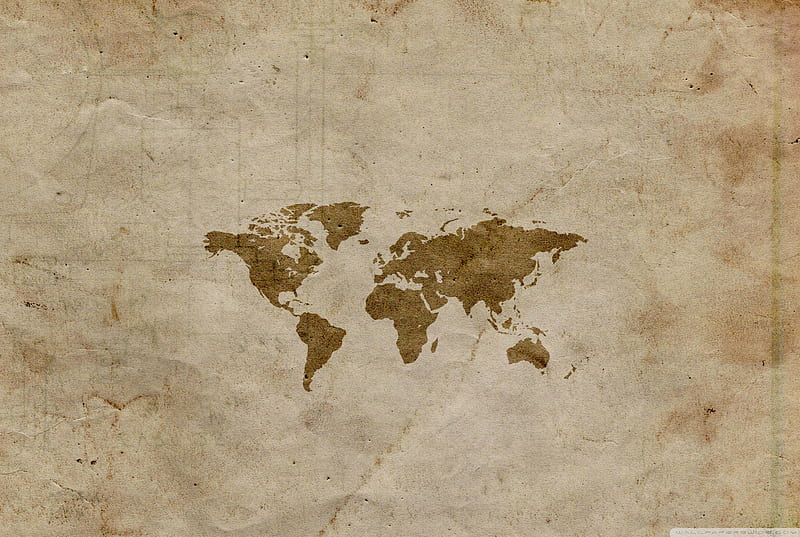 Vintage World, abstract, desenho, history, map, old, paper, HD wallpaper