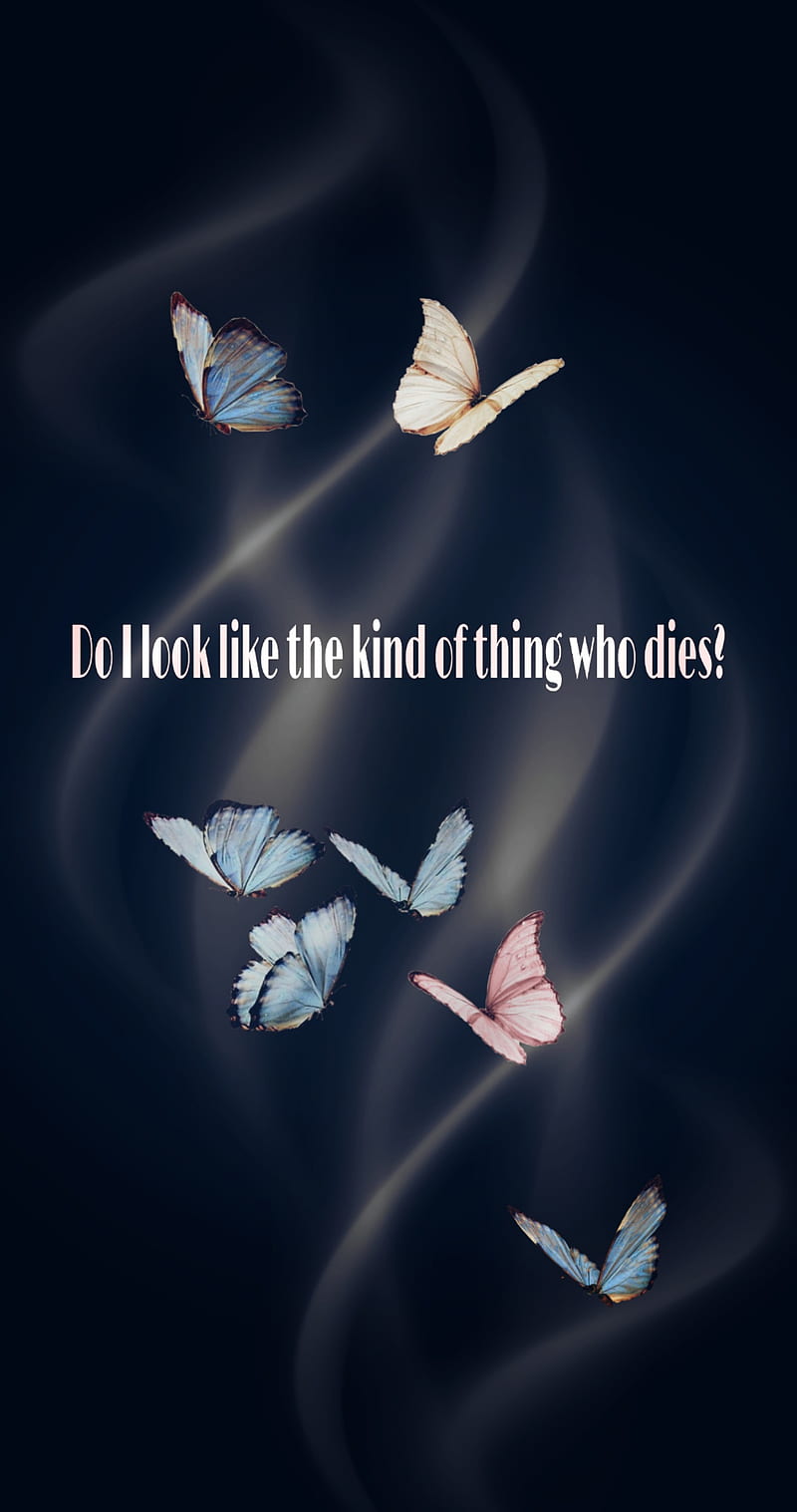 Alive, blue, butterflies, motivation, pink, quote, themes, words, HD phone wallpaper