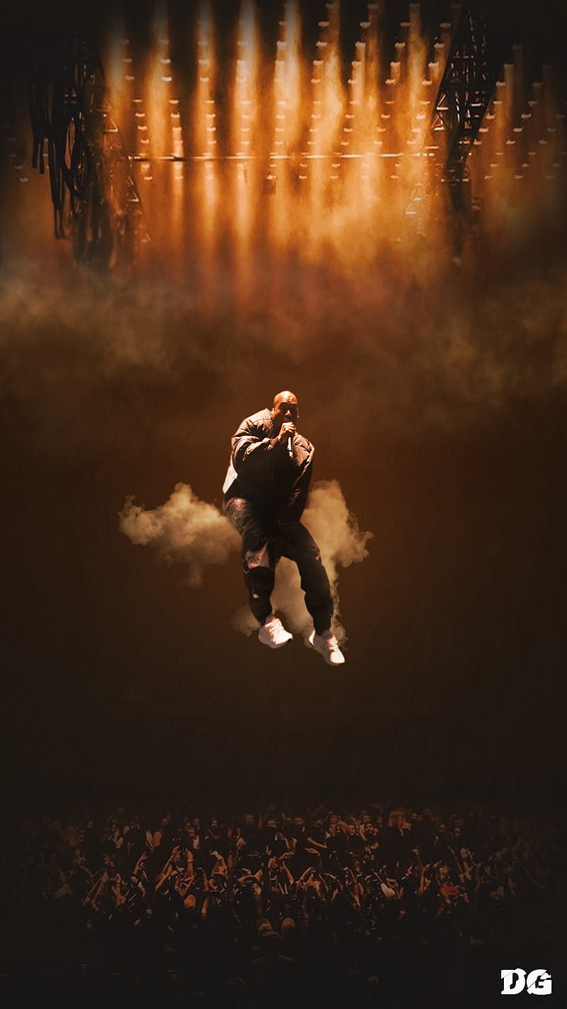 Kanye West, cloud, concert, dark, fans, god, rap, yeezy, HD phone wallpaper