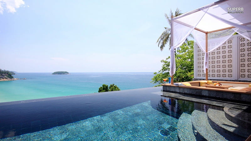 Luxurious Beach House, house by the beach, beach house, luxurious home, HD wallpaper