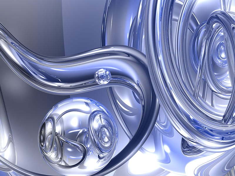 Other RP Blue, abstract, blue, 3d and cg, HD wallpaper