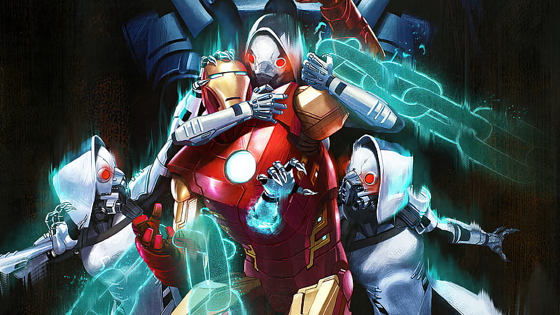 Iron Man Trapped, iron-man, superheroes, artwork, artist, artstation, HD wallpaper