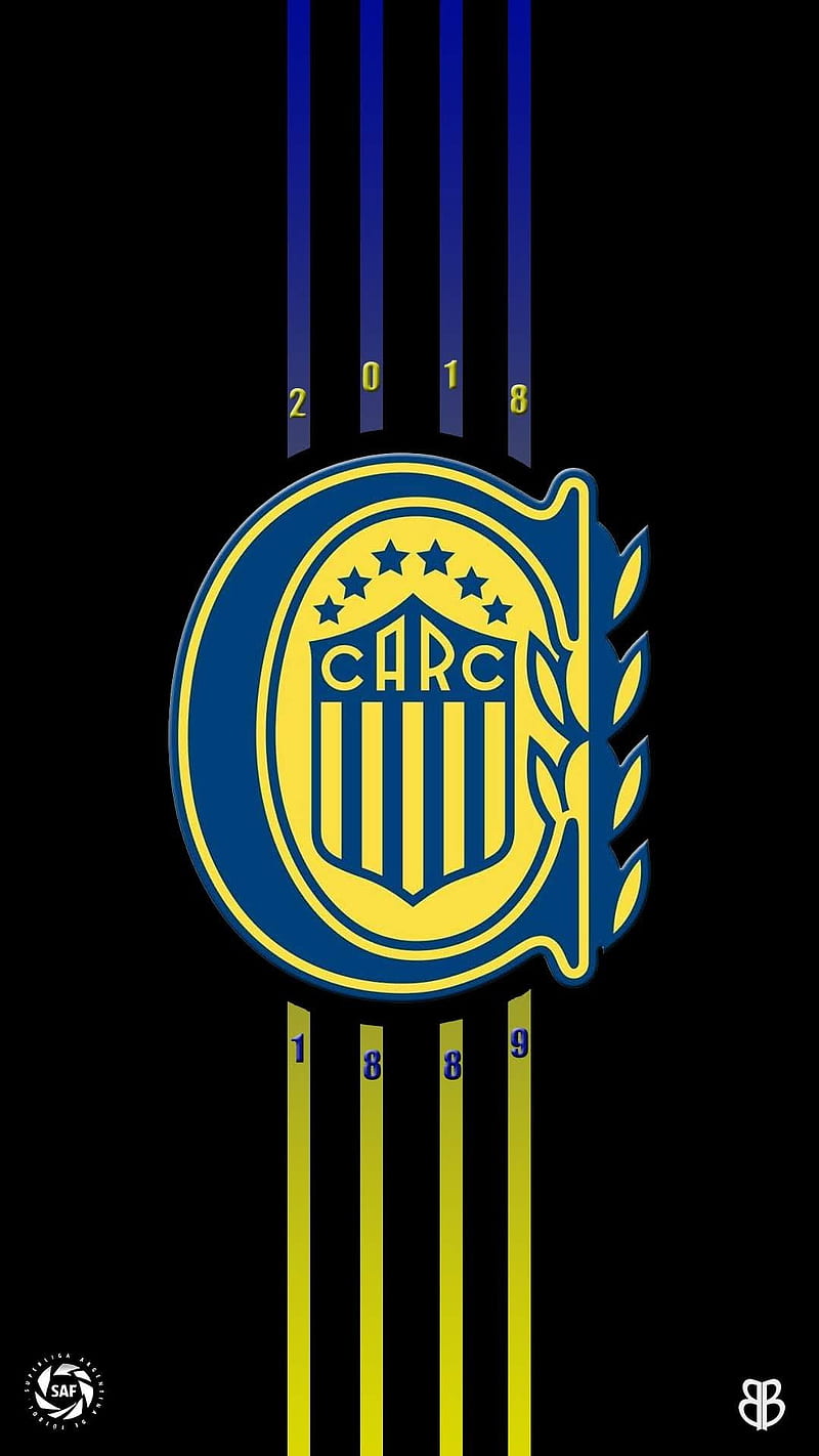 cARc 2018, rosario, central, football, shield, logo, argentina, HD phone wallpaper
