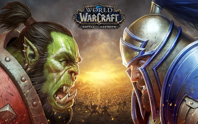 World of Warcraft Battle for Azeroth, poster, 2018 games, art, World of Warcraft, WoW, HD wallpaper