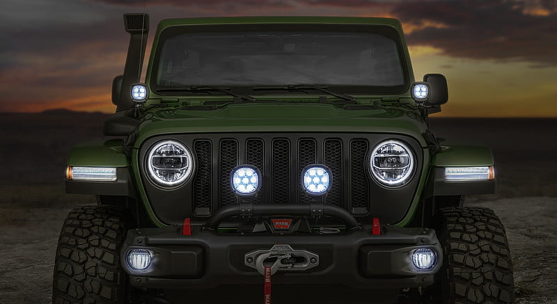 2018 Jeep Wrangler Rubicon Unlimited Mopar - Headlight , car, HD wallpaper