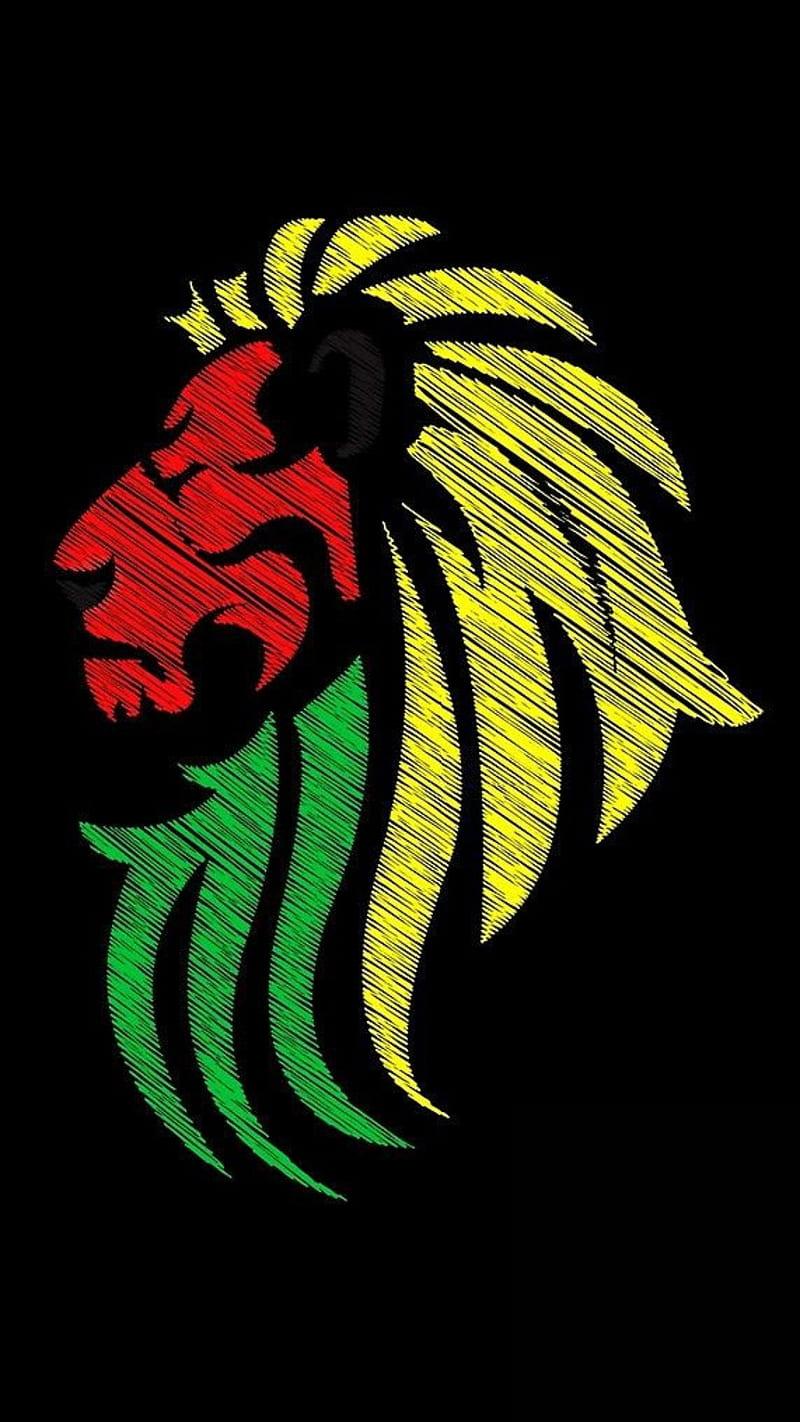 Lion, rasta, symbol, HD phone wallpaper