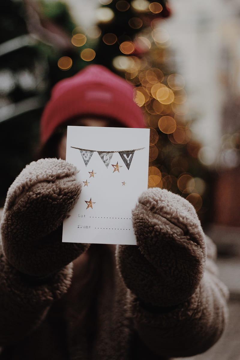 Merry Christmas!, red, craciun, christmas, woman, hat, card, santa